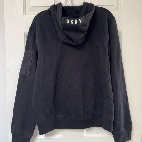 NWT DKNY Full Zip Hoodie with Pockets M Black - Picture 7 of 11